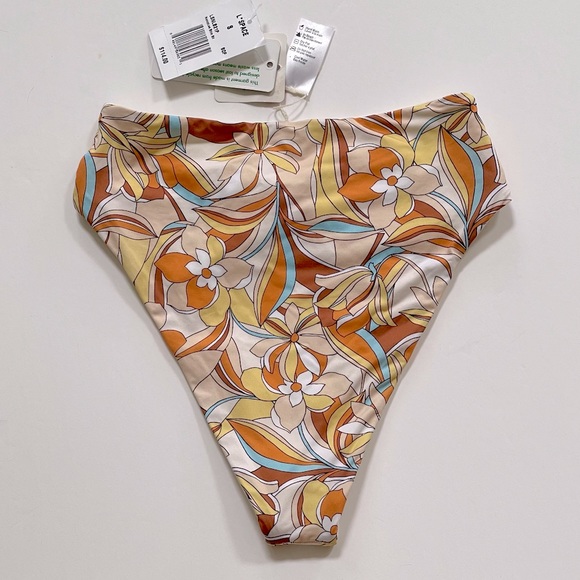 NWT L*Space Nancy Lee high waist bikini bottoms in retro soulshine floral print - Picture 6 of 7